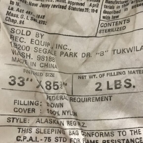 REI Mummy Down Sleeping Bag Winter Warmth 2Lbs of Down Fill - Picture 7 of 10